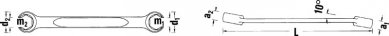 24a - Открытый двойной накидной гаечный ключ, с изгибом OPEN-RING
