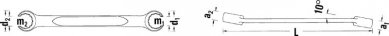 24a - Открытый двойной накидной гаечный ключ, с изгибом OPEN-RING