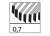 RODCRAFT BU015-5 , Шлифовальное приспособление 23мм для 7091 (5шт.)