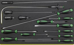 TCS 4621/4734 - DRALL+ набор отверток 15 шт. во вкладыше TCS