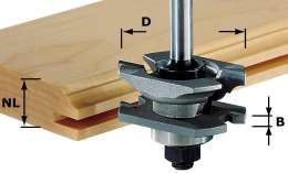 Фреза профильная пазовая HW, с хвостовиком 12 мм HW S12 D46xD12-NT